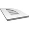Ekena Millwork Quarter Round Top Right Surface Mount PVC Gable Vent w/ 3-1/2"W x 1"P Standard Frame, 12"W x 20"H GVPQR12X2001SN - alternate 4